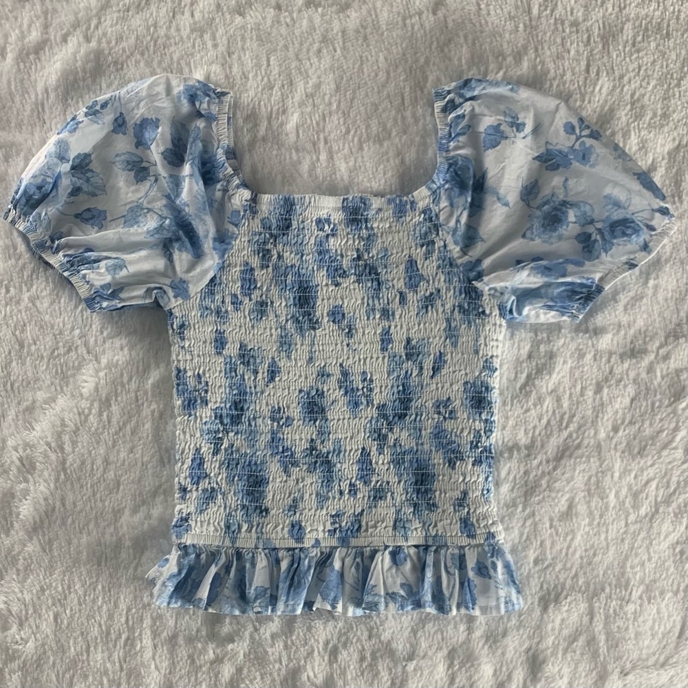 Art Class Floral Girls Top